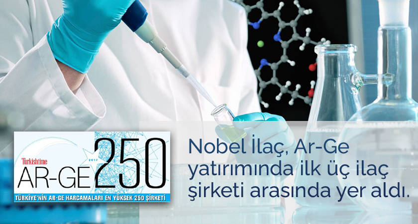Nobel İlaç was among the top three pharmaceutical companies in R&D investment