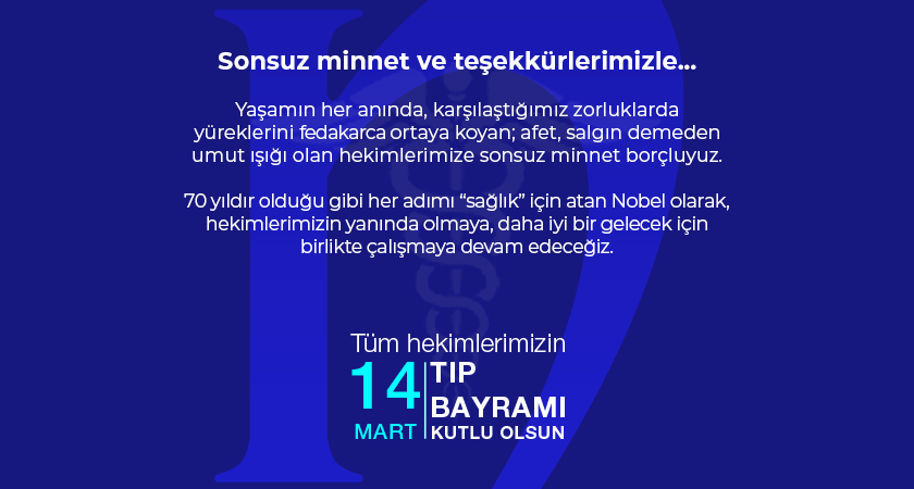 Tüm hekimlerimizin 14 Mart Tıp Bayramı kutlu olsun
