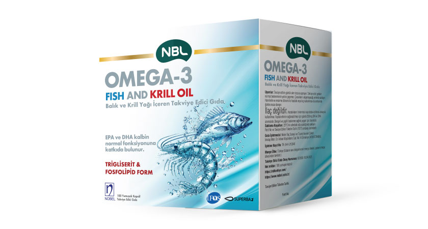 NBL Omega-3 Fish & Krill Oil 100 Yumuşak Kapsül