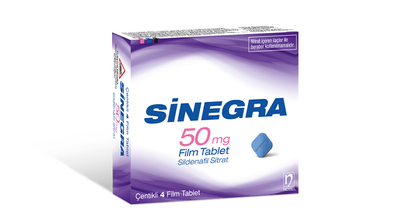 Sinegra 50mg 4 Film Coated Tablets